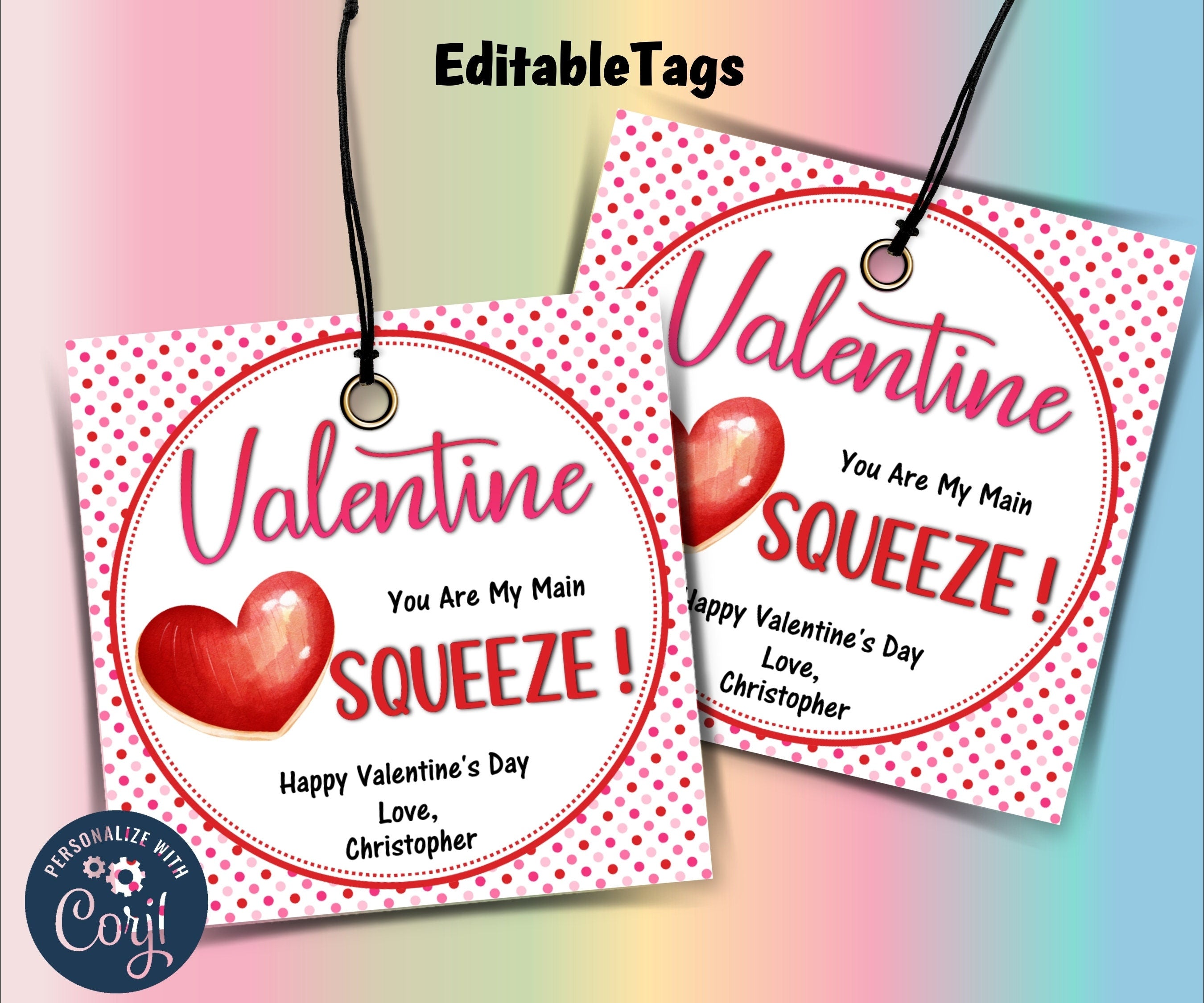 Personalized Classroom Valentine Favor Tags For School | Kids Valentine | Awesome Sauce Valentines Day Stickers | Awesomesauce Valentine