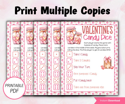 Valentine Game | Valentine Candy Jar| Classroom Game | Valentine Day Activity | Valentine'S Party Game | Fun Activity I Dice Gift Exchange