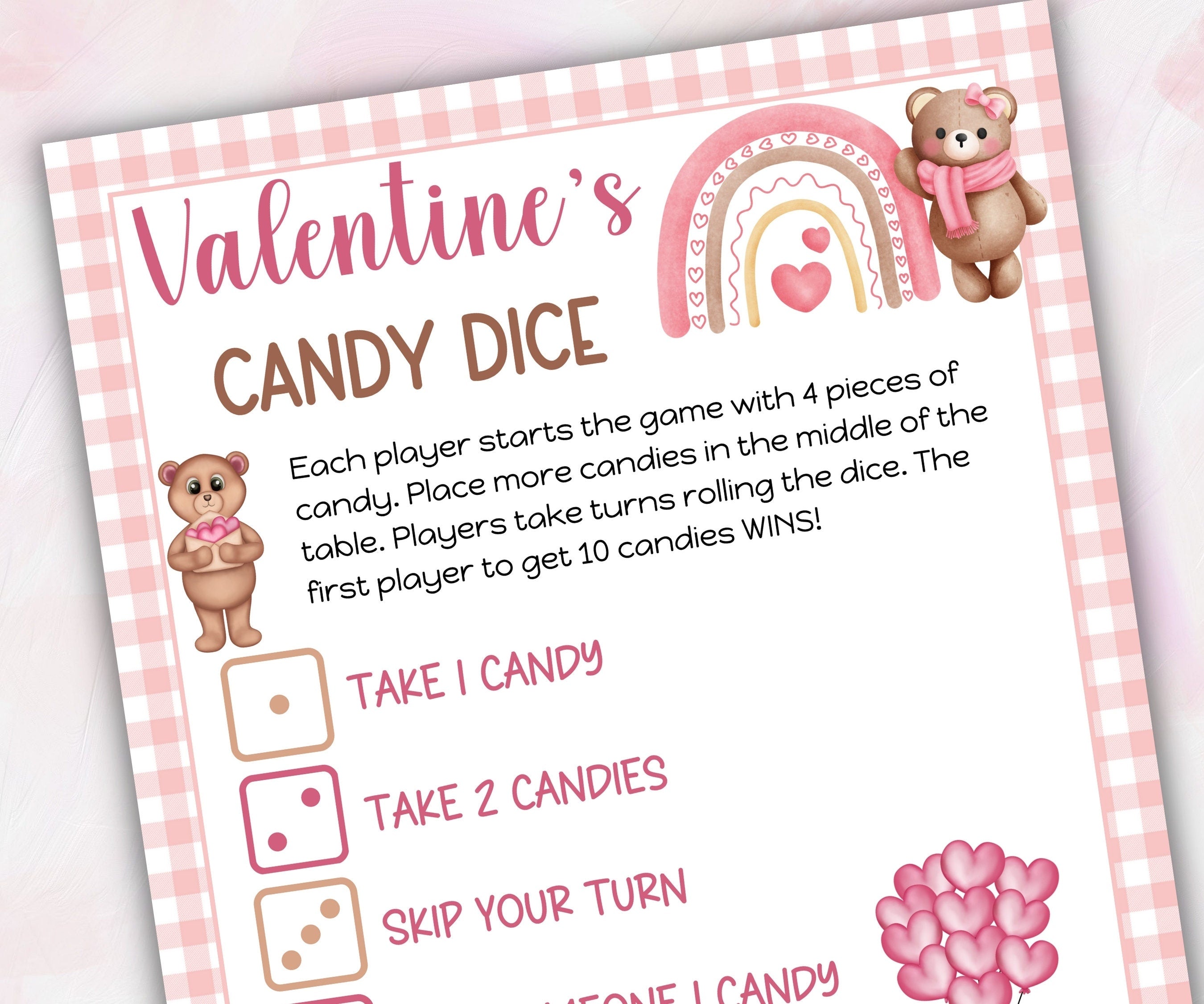 Valentine Heart Game | Teddy Bear Valentine | Valentine's Day | Valentine Activity For Kids | Valentine Day Activity I Candy Jar Dice Game