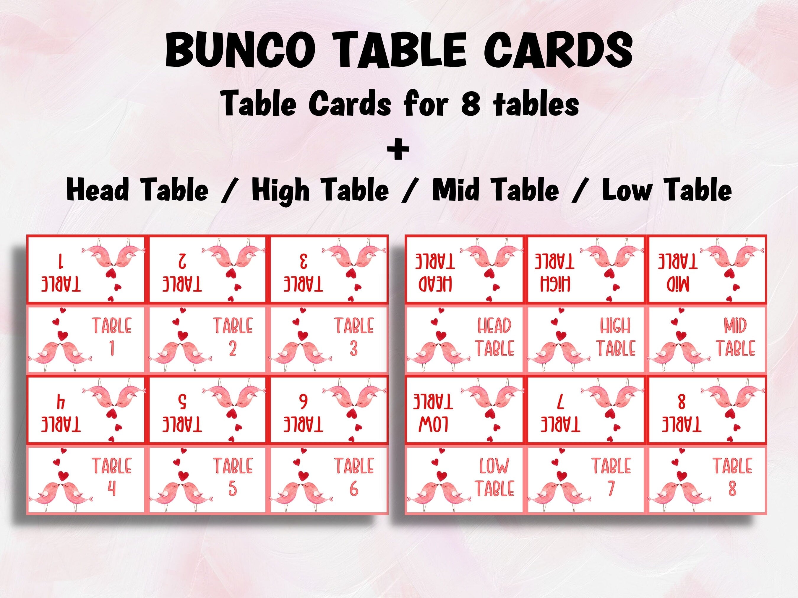 Valentine Bunco I Bunco Night I Printable Valentine Bunco Score Sheet Invitation| Bunco Game | Tally Sheet I bunco score cards I love bunco