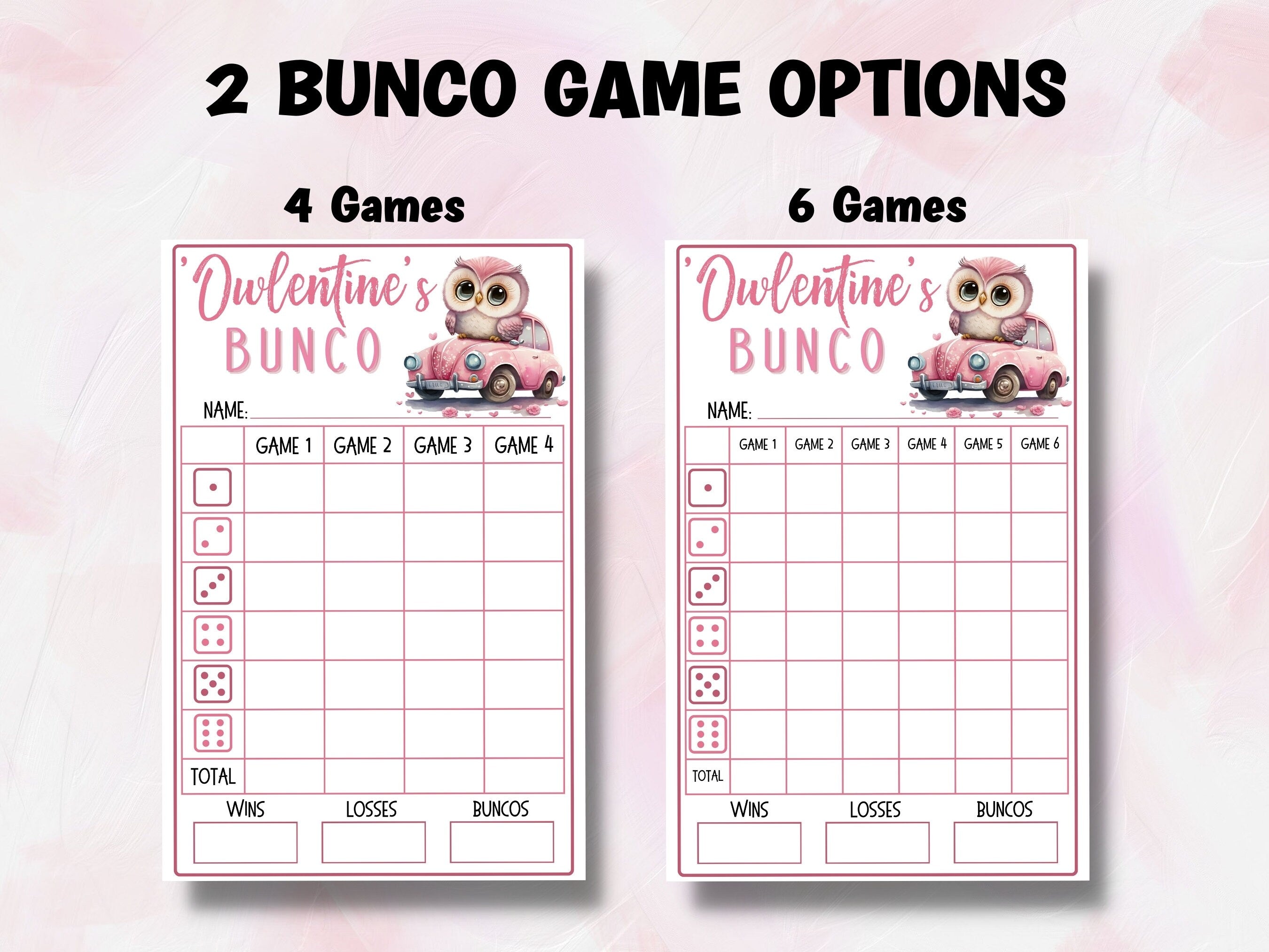 February Bunco Cards I Love Bunco Score Sheet Template | Pink And Red Printable Bunco | Valentines Printable Bunco | Printable Bunco Set I