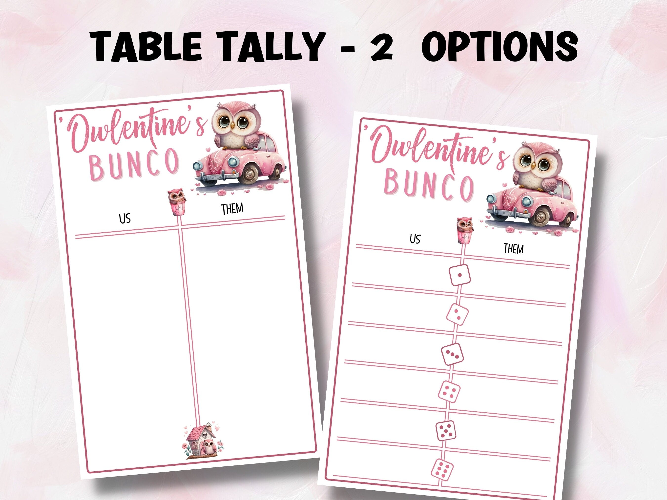 February Bunco Cards I Love Bunco Score Sheet Template | Pink And Red Printable Bunco | Valentines Printable Bunco | Printable Bunco Set I