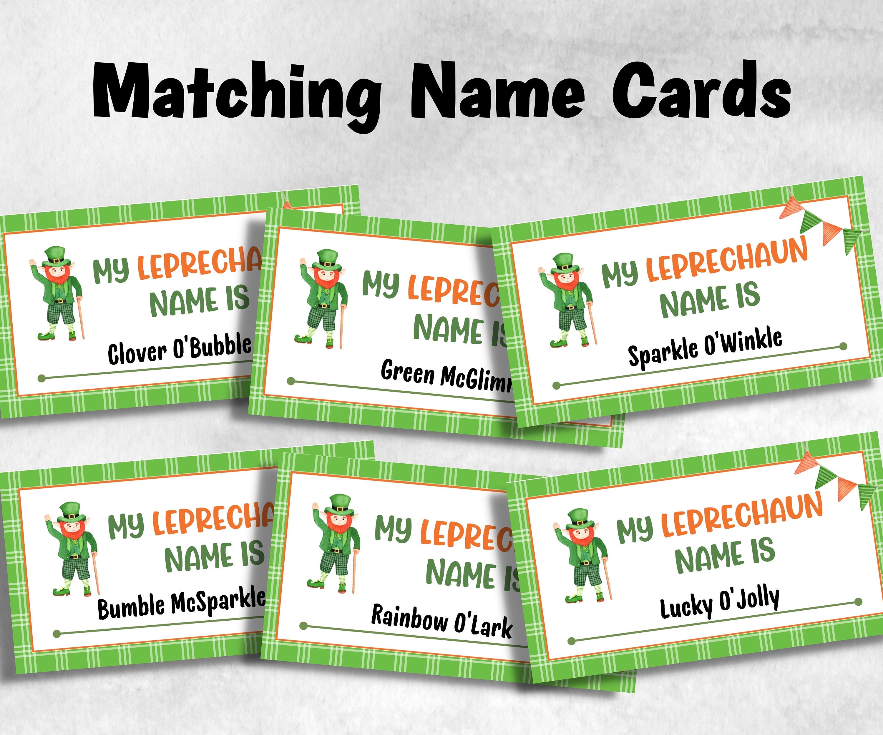 What's Your Leprechaun name, St Patricks Day Games, Leprechaun name tag game, Leprechaun name board sign, Leprechaun name generator,-St.Patricks Day -TheHustlingCatLady-Stickers, Labels & Tags