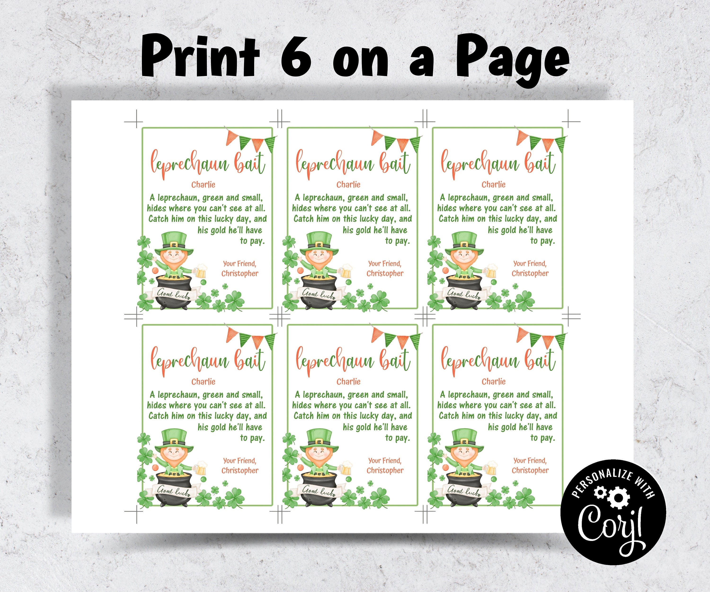 St. Patrick'S Day Card | Lucky Charm Tags · St. Patrick' | St. Patrick'S Day Printable Tags | Leprechaun Bait Tags-St.Patricks Day -TheHustlingCatLady-Stickers, Labels & Tags