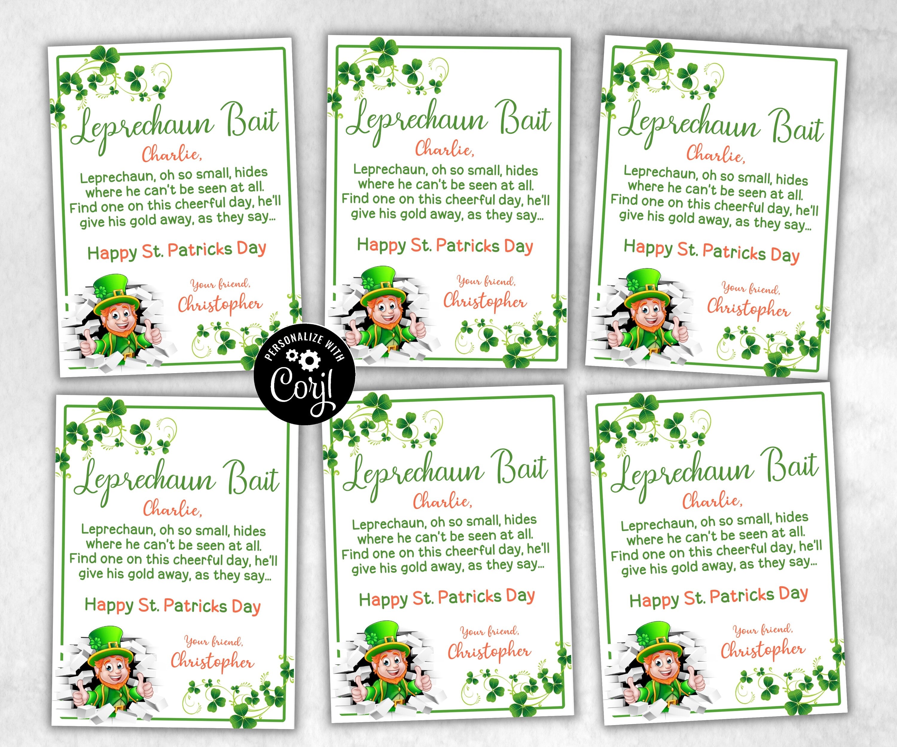 Leprechaun Treat Tag-St.Patricks Day -TheHustlingCatLady-Stickers, Labels & Tags