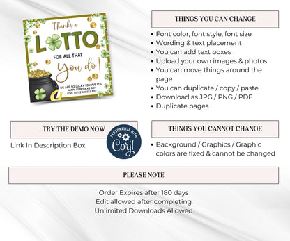 Boss St. Patrick' Pop By | Thanks A Lotto For All That You Do | St. Patrick'S Day Appreciation Gift Tag, Staff Appreciation I Employee team-St.Patricks Day -TheHustlingCatLady-Stickers, Labels & Tags