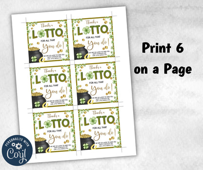 Boss St. Patrick' Pop By | Thanks A Lotto For All That You Do | St. Patrick'S Day Appreciation Gift Tag, Staff Appreciation I Employee team-St.Patricks Day -TheHustlingCatLady-Stickers, Labels & Tags