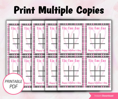 Tic Tac Toe Valentine | Kids Class Valentine Card | Printable Valentine'S Day Tic Tac Toe Cards | Game Tag | Printable Valentine I Daycare