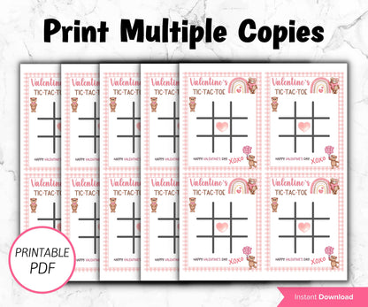 Daycare Tic Tac Toe Valentine | Kids Class Valentine Card | Printable Valentine'S Day Tic Tac Toe Cards | Game Tag | Printable Valentine I