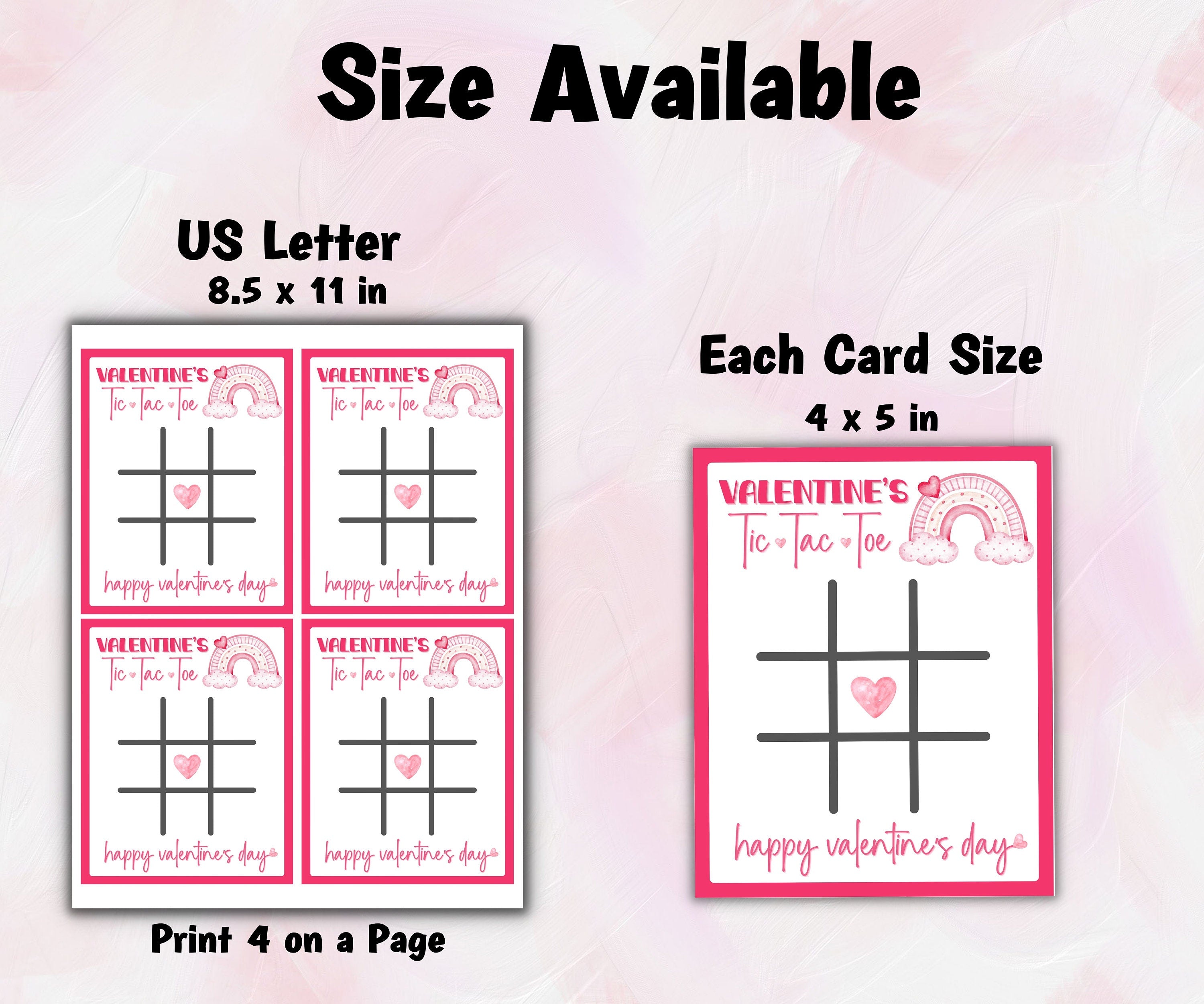 Tic Tac Toe Valentine | Xoxo Tags | Teacher Classroom School Kids Gift | Classroom Valentines | Easy School Game | Tic-Tac-Toe Valentine tag