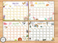 2024 Cute Printable Calendars, Printable Kids Calendars, Watercolor Calendars, Homeschool Calendars, Kids Calendars, Cute Calendars, annual