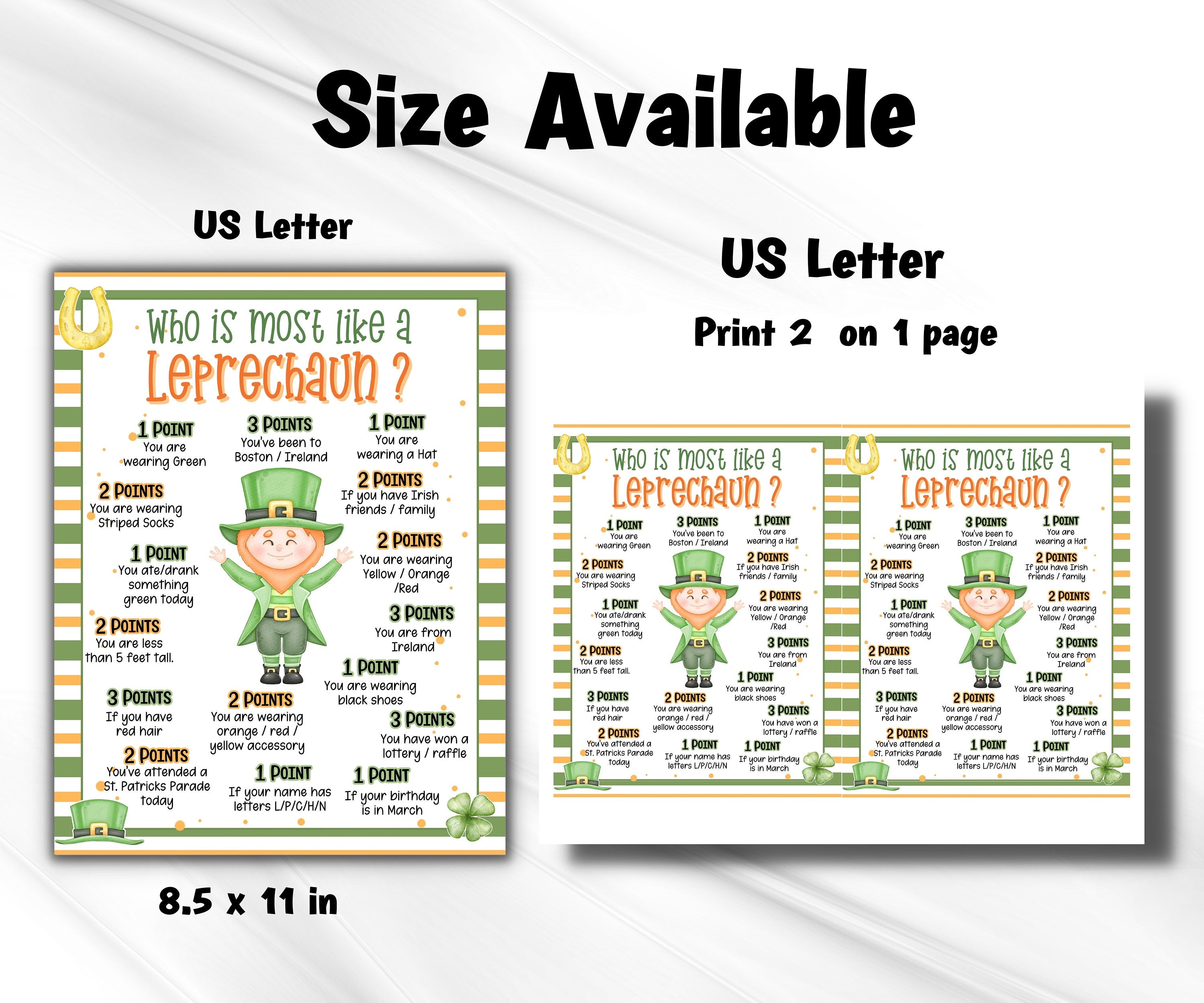 St paddys Classroom Games, Leprechaun Name Game, St Patricks Day Activity, St Patricks Day Party Game, Leprechaun Game, Printable Games-St.Patricks Day -TheHustlingCatLady-Party Games