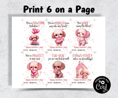 Poodle Valentines Card | Edit With Corjl | I Labr-Adore You | Dog Valentine Card | Love You Card | V-Day Cards I Cute Puppy Love Card