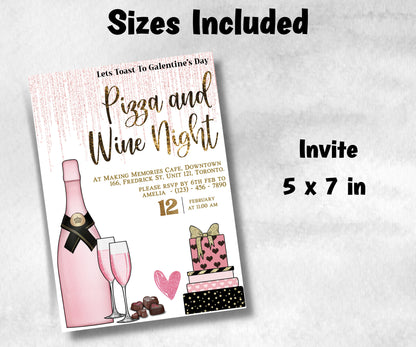 Galentine'S Day Party Invitation | Galentine'S Day Invite | February Invitation | Galentines Day Invite | Galentines Party I Brunch Invite