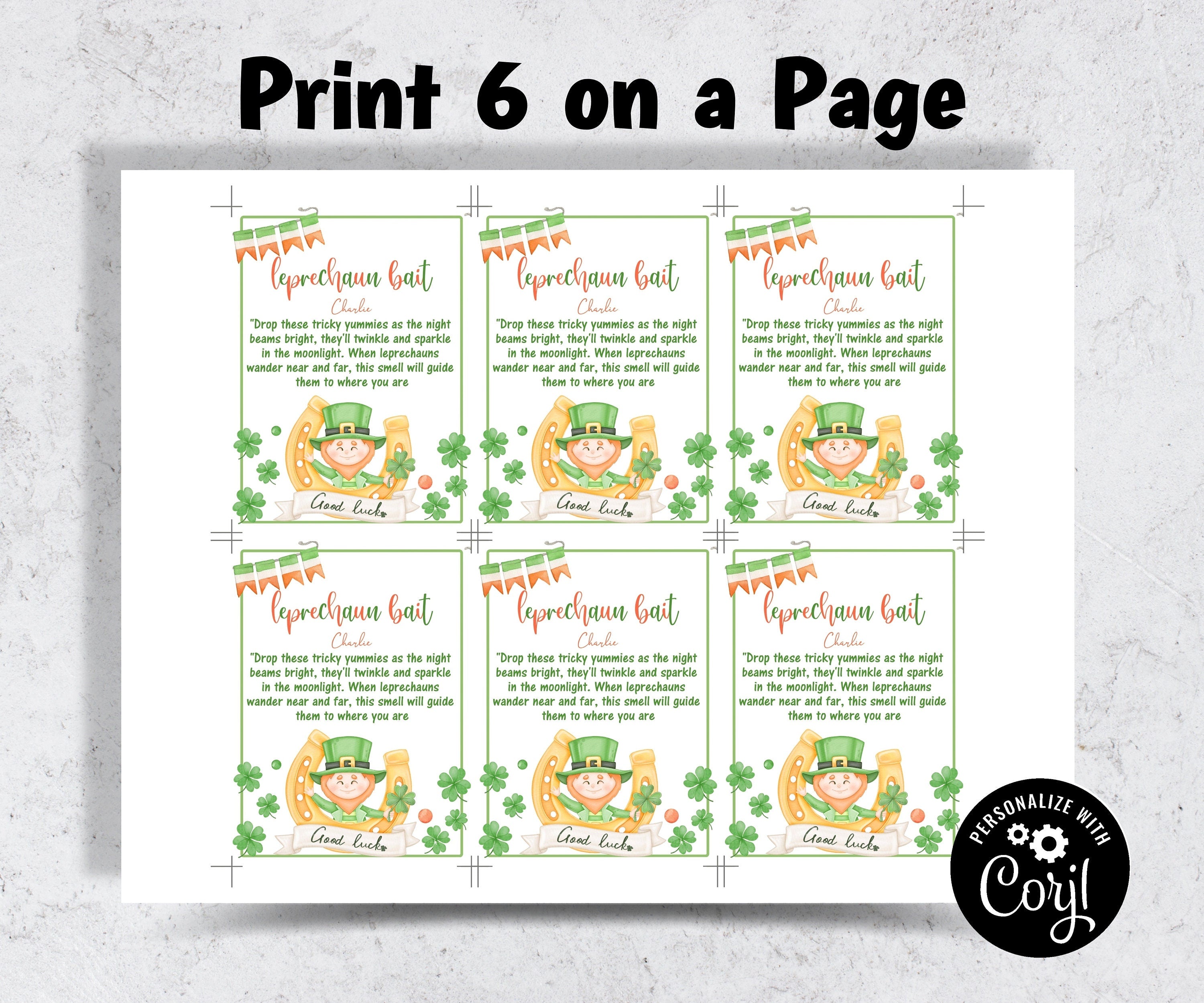 My Lucky Charm | Leprechaun Bait Tags | Leprechaun Bait Printable | Bag Toppers | St. Patrick'S Day Gift Tag-St.Patricks Day -TheHustlingCatLady-Stickers, Labels & Tags