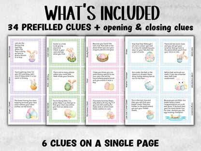 Easter Scavenger Hunt For Kids | Easter Game | Easter Party | Easter Treasure Hunt Clues | Teens Easter Treasure Hunt | Easter Bunny Letter