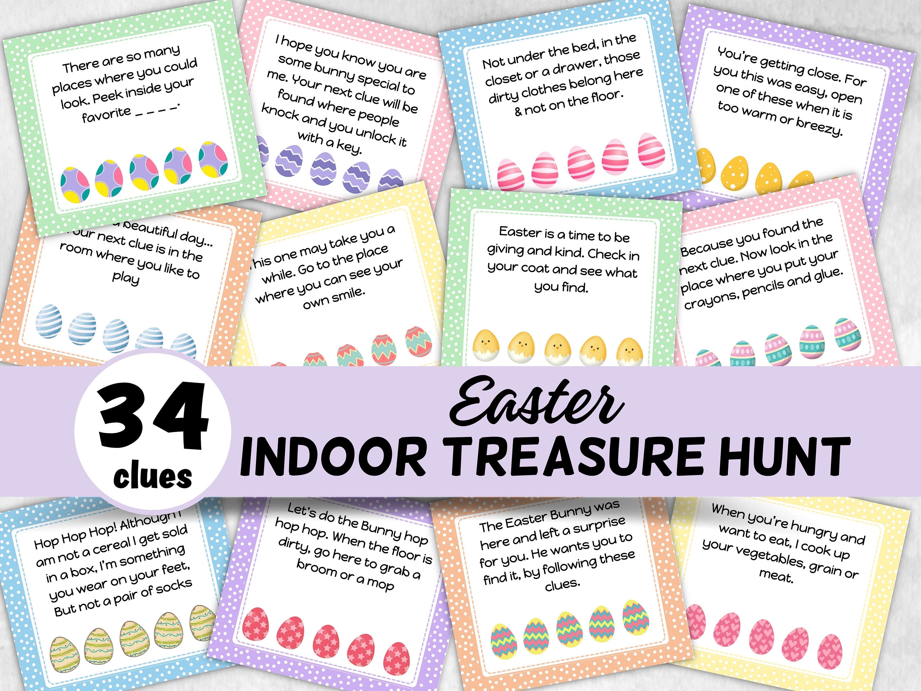 Teens Easter Treasure Hunt | Easter Bunny Letter I Easter Scavenger Hunt For Kids | Easter Game | Easter Party | Easter Treasure Hunt Clues