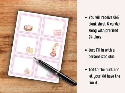 Easter Scavenger Hunt For Kids | Easter Game | Easter Party | Easter Treasure Hunt Clues | Teens Easter Treasure Hunt | Easter Bunny Letter