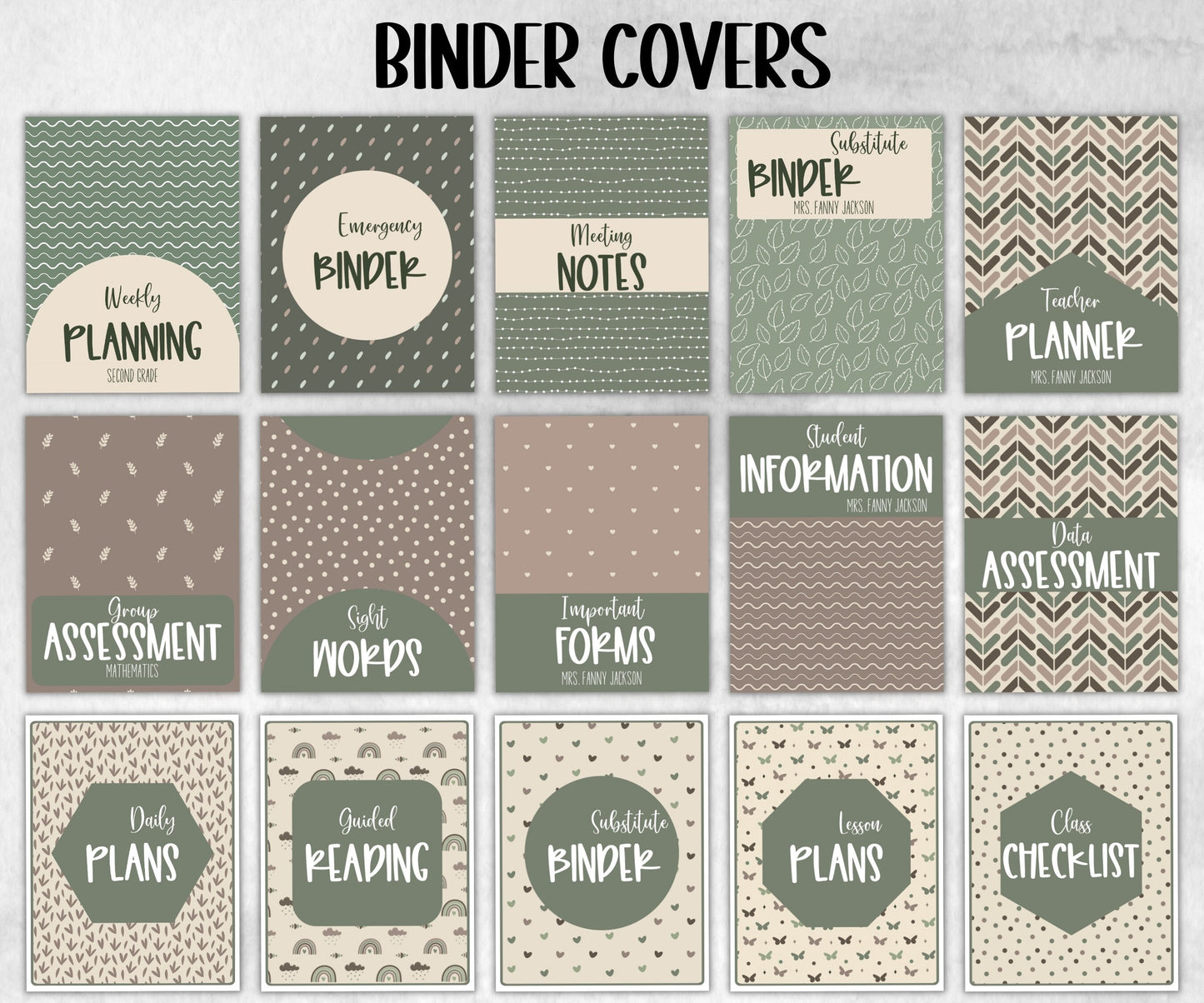 Teacher Binder | Binder Insert I Binder spine I Back To School | Editable Covers | Binder Template | School Binder | Printable Binder Covers