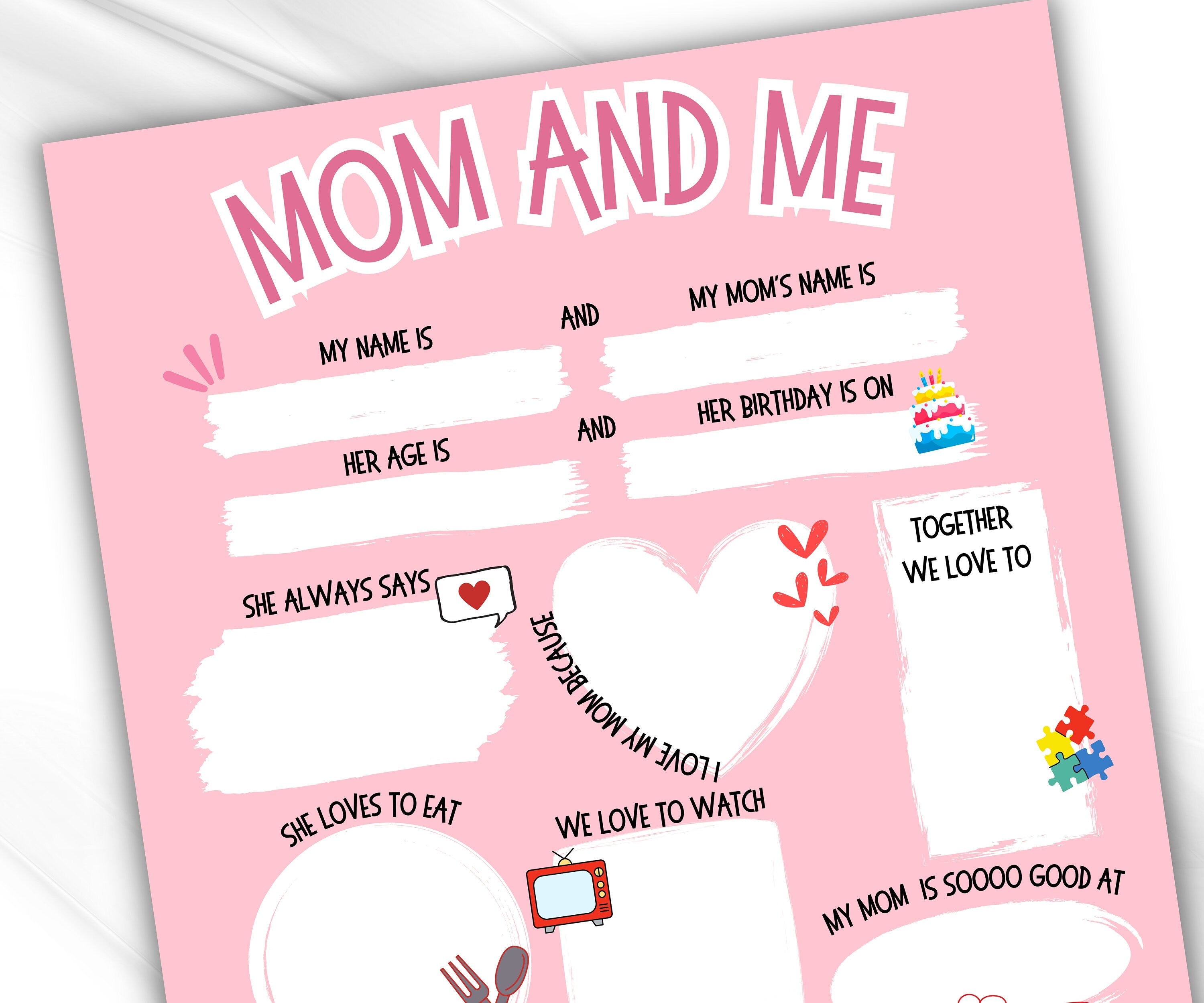 All About my Mom Mum IMother Day Gift I Mothers Day Printable | All About My Mum Printable | All About Mom | Personalized Mother Day Gift I