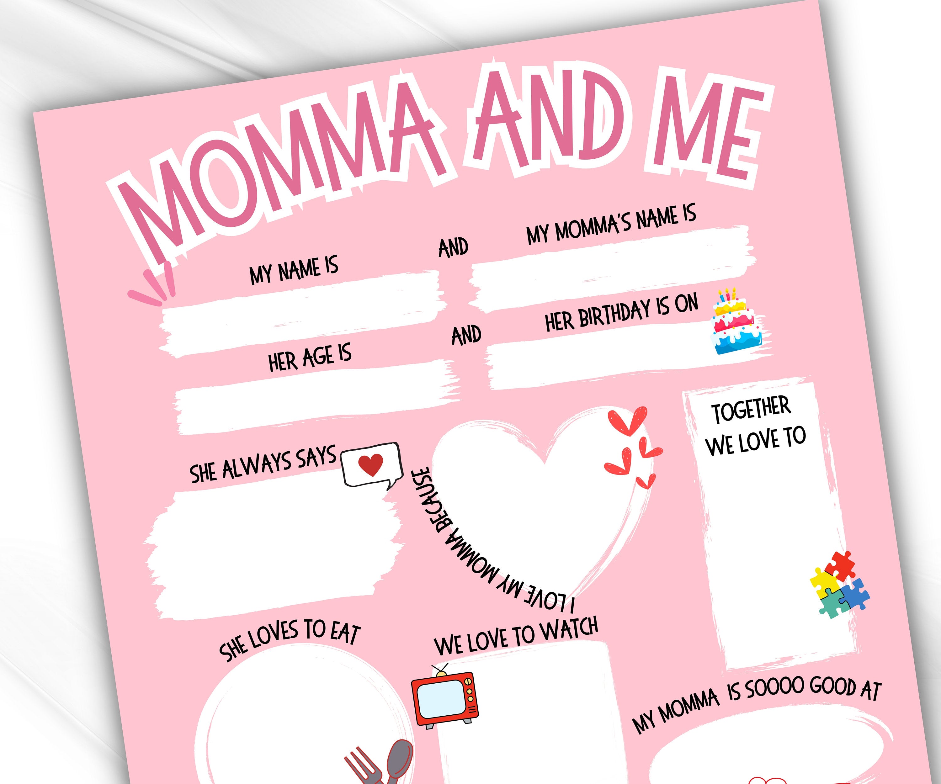 Mama Gift from kids I Mother Day Printable | All About my Mama I All About My Mimi Printable | All About Mimi | Personalized Gift for momI