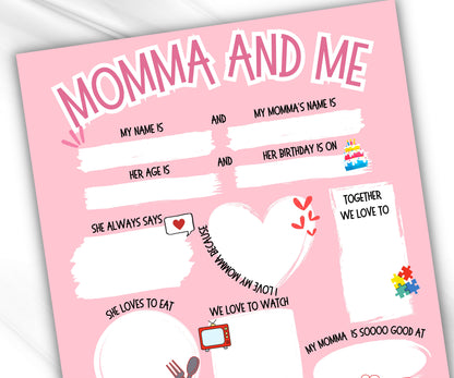 Mama Gift from kids I Mother Day Printable | All About my Mama I All About My Mimi Printable | All About Mimi | Personalized Gift for momI