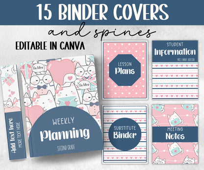 Back To School | Editable Covers | Binder Template | School Binder | Printable Binder Covers | Teacher Binder | Binder Insert I Binder spine