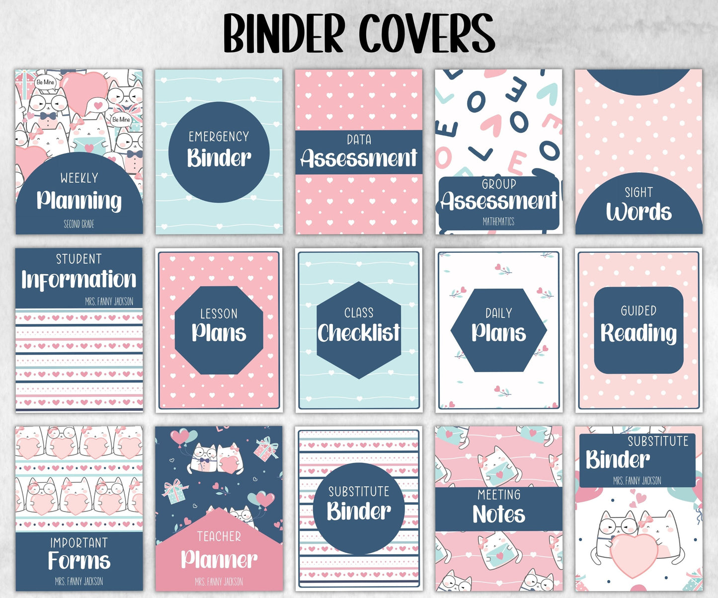 Back To School | Editable Covers | Binder Template | School Binder | Printable Binder Covers | Teacher Binder | Binder Insert I Binder spine