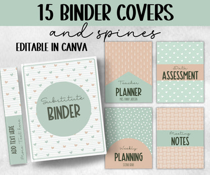 Pastel Boho Student Binder Cover I Classroom Printables I Teacher Binder | Binder Insert I Binder spine I Back To School | Life Binder Cover