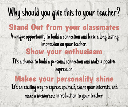 Getting to know my teacher I All about my teacher I Teacher favorites I Teacher Survey I Teacher Gift ideas I End of school gift I School