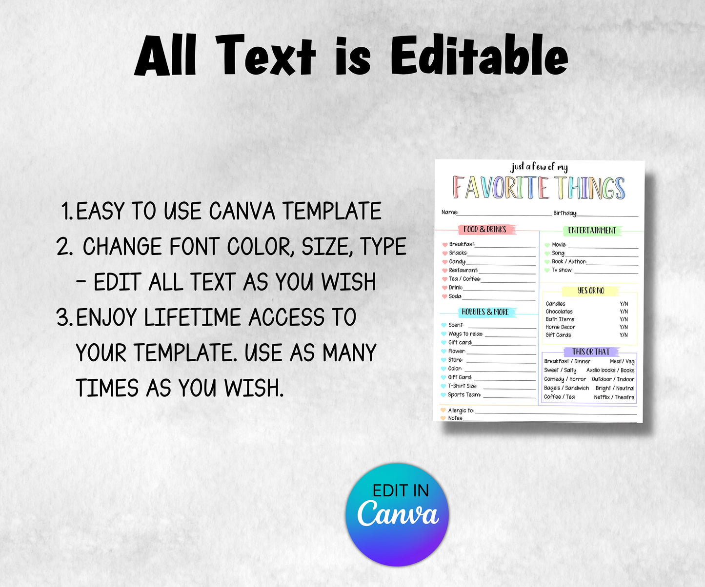 Teacher Favorite Things Survey, Get To Know My Team Survey, All About Me Questionnaire, Teacher Gifts, team building survey, pastel, mentor