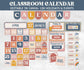 Classroom Calendar, Editable Calendar Display, Back To School, School Calendar, Classroom Theme, Teacher Supplies, Boho Classroom Decor,