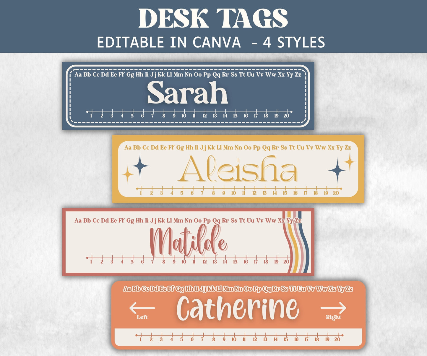 Desk Tags, Student Name Tag, Student Desk Labels, Student Name Labels, Desk Name Plates, Classroom Name Tags, Back To School, Editable Decor