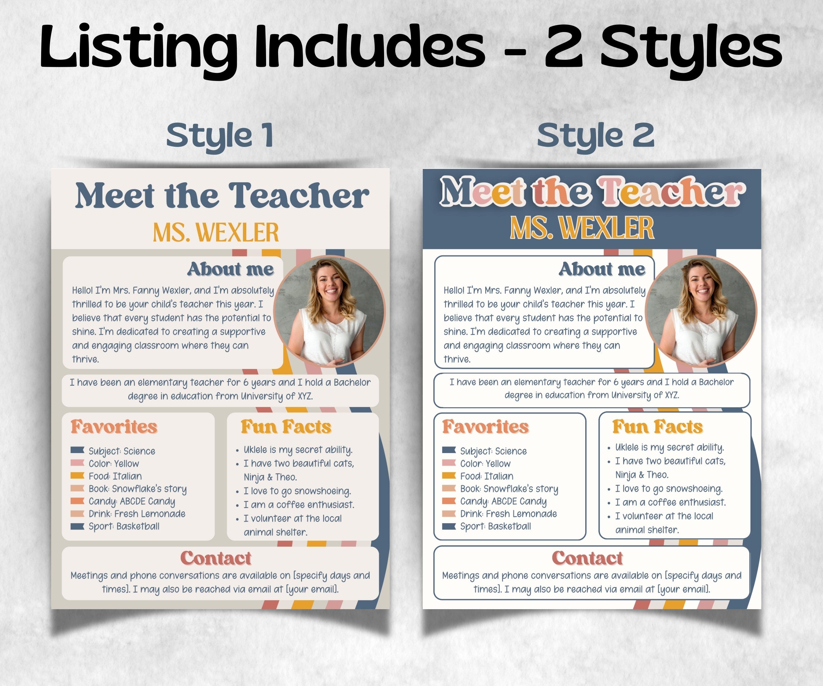 Editable Meet The Teacher Template, Teacher Introduction, Back To School Flyer, Teacher Newsletter, About The Teacher, School Open House