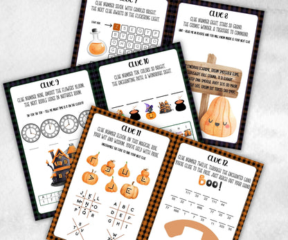 Halloween Indoor Outdoor Treasure Hunt for Teens, Scavenger hunt, Party game, Halloween activity, Outdoor Scavenger hunt for older kids-Halloween Printables -TheHustlingCatLady-Party Games