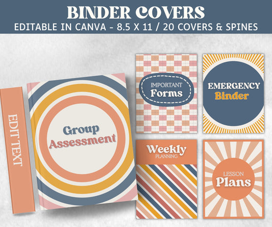 Editable Binder covers and spines, classroom Teacher binders and folder covers, teacher resources, organized classroom, elementary classroom