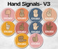 Hand Signals Display, Classroom Decor Posters, Hand Signals Posters, Class Hand Signals, Boho Classroom, Retro Classroom, Bulletin Board