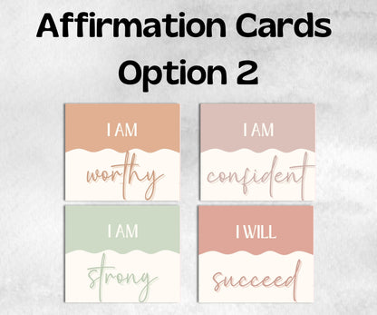 Class Student Affirmation Decor, Affirmation Station, Mirror Display, Positive Affirmation Display, neutral Boho class Affirmation Mirror-Neutral Boho Decor -TheHustlingCatLady-Templates