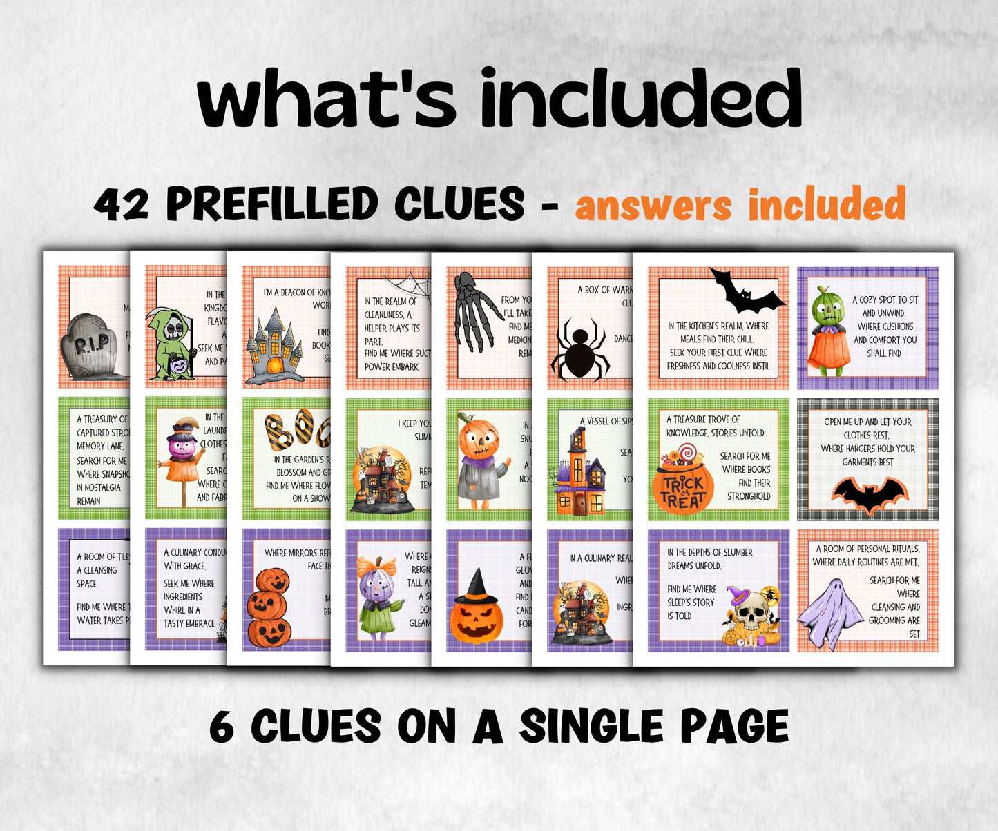 Halloween Scavenger Hunt for Kids and Teens, Scavenger hunt for kids, Halloween Party game, Halloween activity, Indoor Scavenger hunt-Halloween Printables -TheHustlingCatLady-Party Games