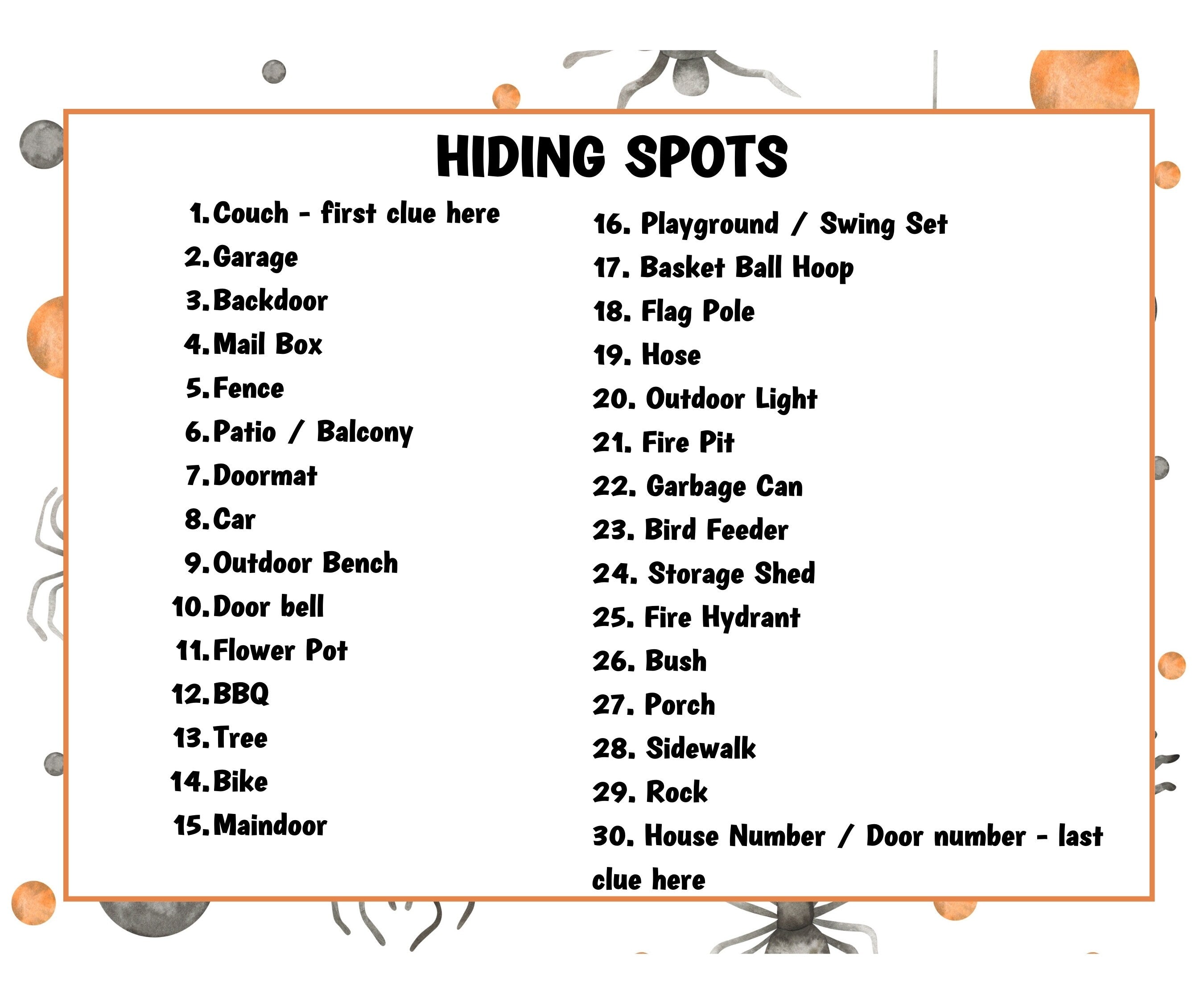 Outdoor Halloween Scavenger Hunt, Kids and Teens, Scavenger hunt for kids, Halloween Party game, Halloween activity, Outdoor games-Halloween Printables -TheHustlingCatLady-Party Games