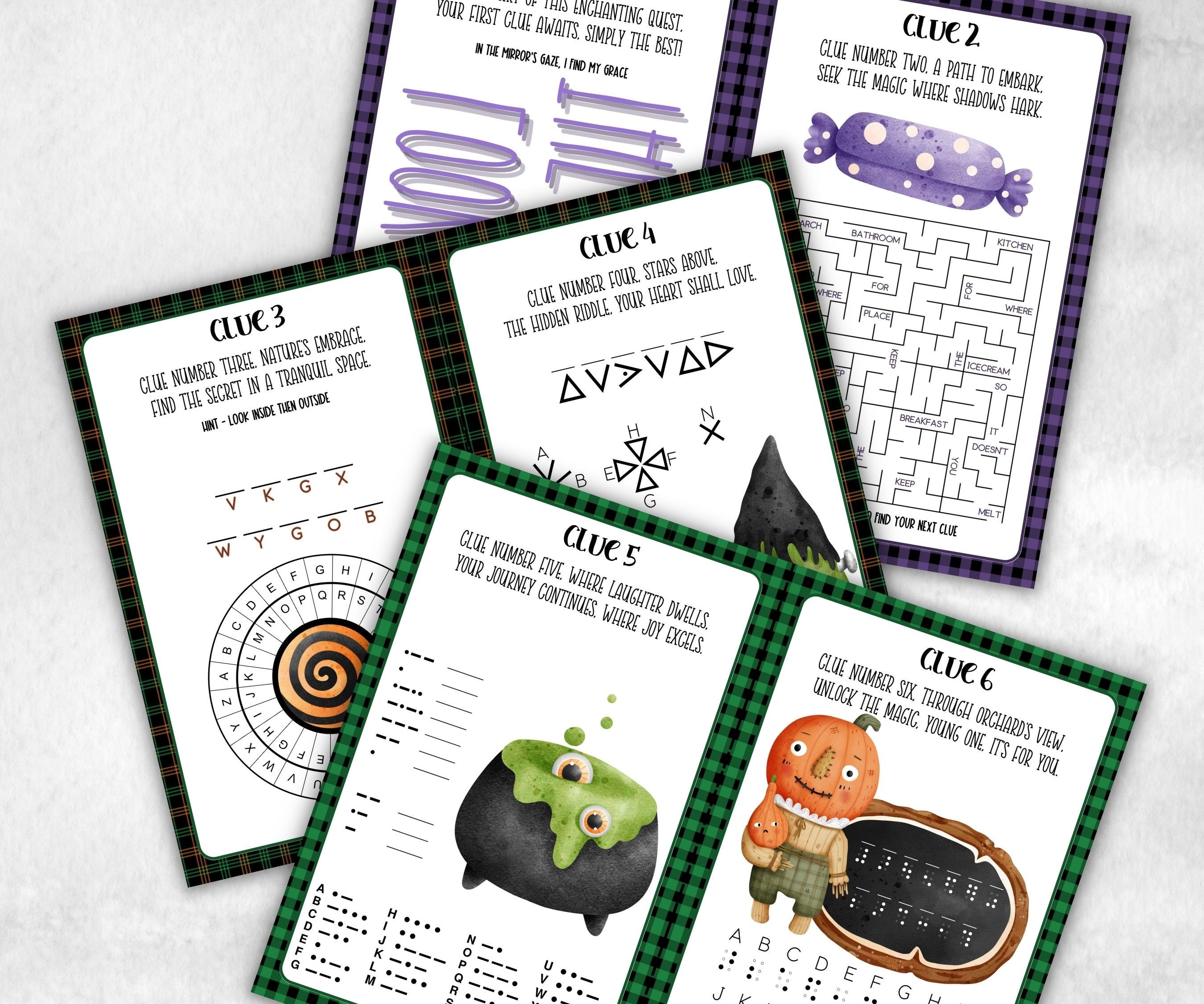 Halloween Indoor Outdoor Treasure Hunt for Teens, Scavenger hunt, Party game, Halloween activity, Outdoor Scavenger hunt for older kids-Halloween Printables -TheHustlingCatLady-Party Games