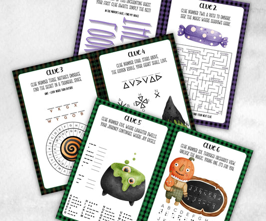 Halloween Indoor Outdoor Treasure Hunt for Teens, Scavenger hunt, Party game, Halloween activity, Outdoor Scavenger hunt for older kids-Halloween Printables -TheHustlingCatLady-Party Games