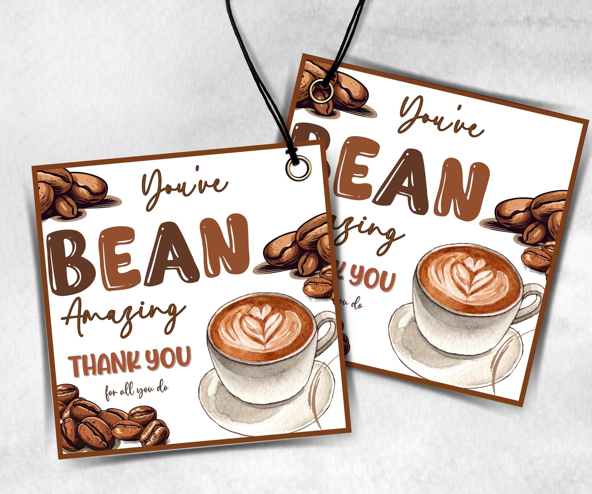 Coffee Bean Teacher Appreciation Treat Tag, End Of Year Snack Tag, Appreciation Treat Tag, Thank You scoop Tag, Volunteer Thank You tag-New Listings -TheHustlingCatLady-Planner Templates