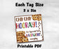 Chip Chip Hooray Teacher Appreciation Treat Tag, End Of Year Snack Tag, Appreciation Tag, Thank You choco chip Tag, Volunteer Thank You-New Listings -TheHustlingCatLady-Planner Templates