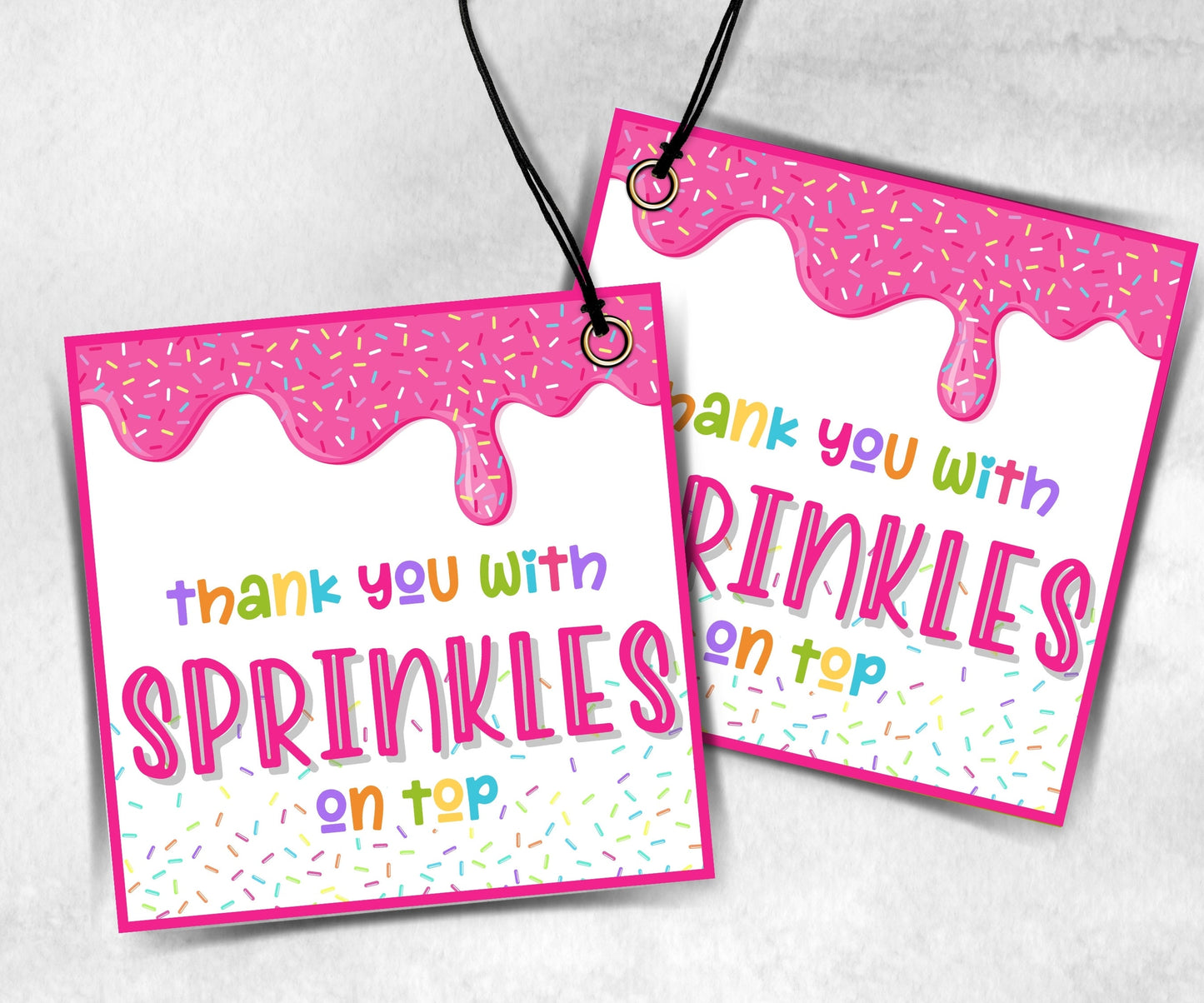 Sprinkles on top by Teacher Appreciation Treat Tag, End Of Year Snack Tag, Appreciation Tag, Thank You sprinkles Tag, Volunteer Thank You-New Listings -TheHustlingCatLady-Planner Templates