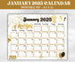 Kids January Calendar, Printable, 2025 Calendar, Homeschool Preschool Calendar Board, Children's Monthly Planner, New Year 2025 Calendar-Back To School -TheHustlingCatLady-Planner Templates