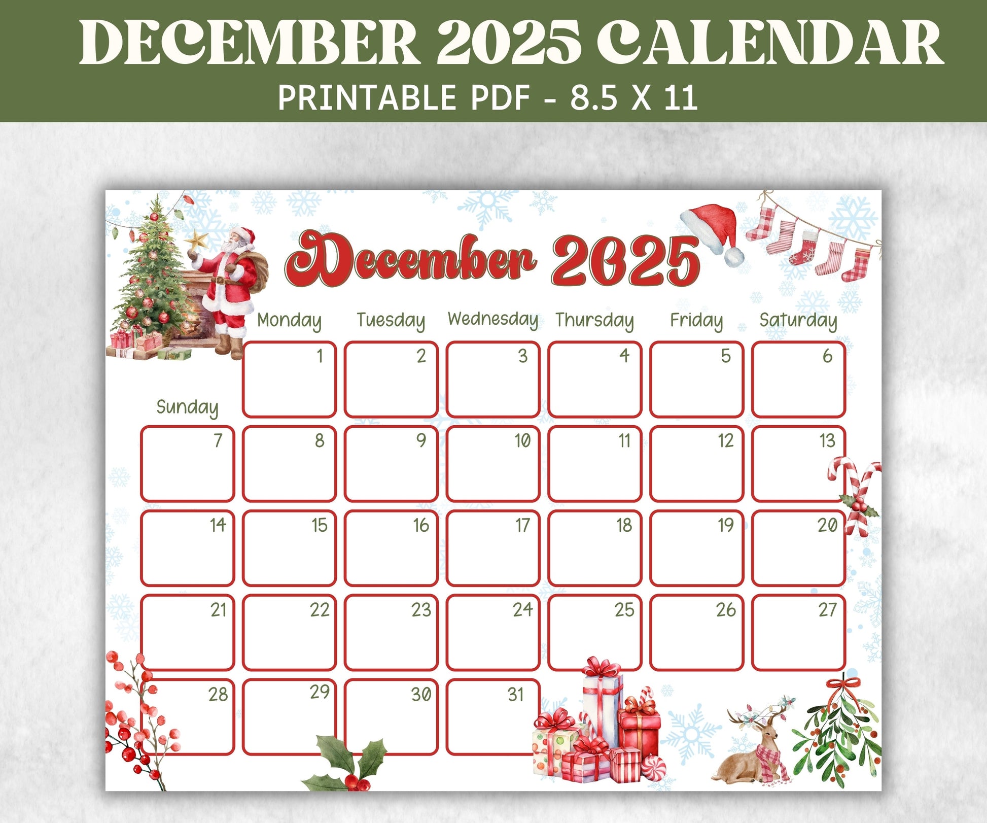 Kids December 2025 Calendar, Printable 2025 Calendar, Homeschool Preschool Calendar Board, Children's Monthly, Christmas Advent Calendar – The Hustling Cat Lady kids-december-2025-calendar-printable-2025-calendar-homeschool-preschool-calendar-board-children-s-monthly-christmas-advent-calendar-the-hustling-cat-lady
