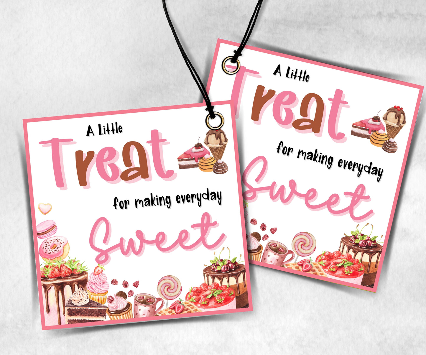 A little treat Teacher Appreciation Treat Tag, End Of Year Snack Tag, Appreciation Treat Tag, Thank You scoop Tag, Volunteer Thank You tag-New Listings -TheHustlingCatLady-Planner Templates