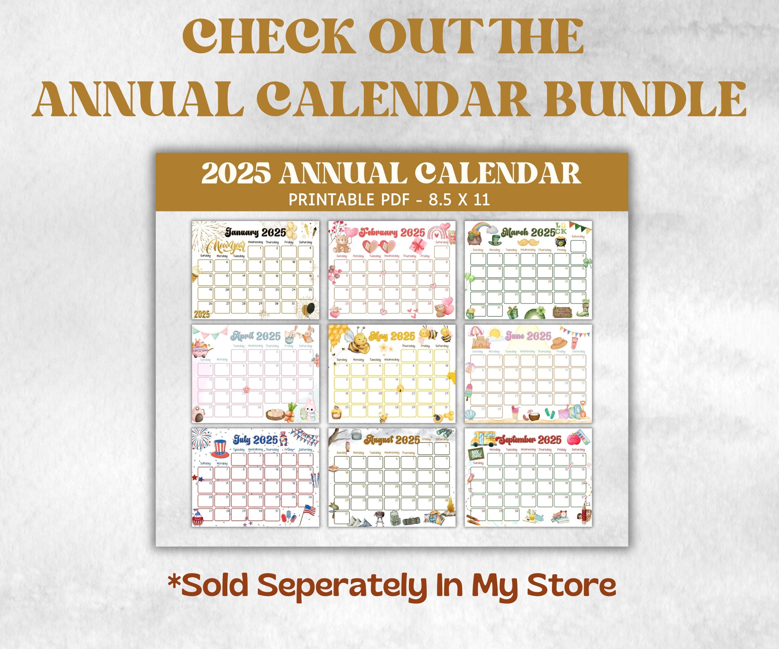 Kids July 2025 Calendar, Printable 2025 Calendar, Homeschool Preschool Calendar Board, Childrens Monthly Planner, 4th of July Calendar-New Listings -TheHustlingCatLady-Planner Templates