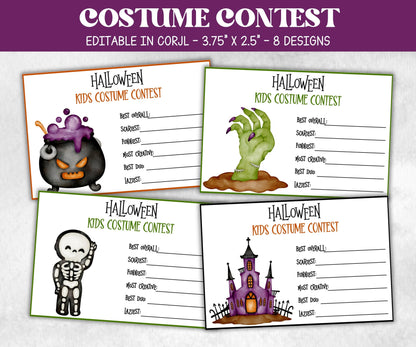 Halloween Contest, Pumpkin Carving Contest Voting Cards, Voting Ballot, Best Costume Award, Costume Vote Cards, Costume Competition Ballot-New Listings -TheHustlingCatLady-Party Games